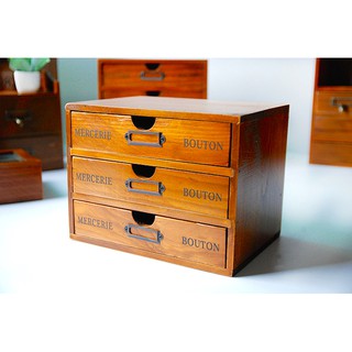 現貨 zakka 生活雜貨 抽屜木櫃 三格 三層 3格 3層 單格木盒收納 收納櫃 展示櫃 原木 obo08b4