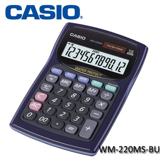 【3CTOWN】含稅【公司貨附保卡】CASIO卡西歐 WM-220MS-BU 防水防塵 稅金 12位元商用型計算機