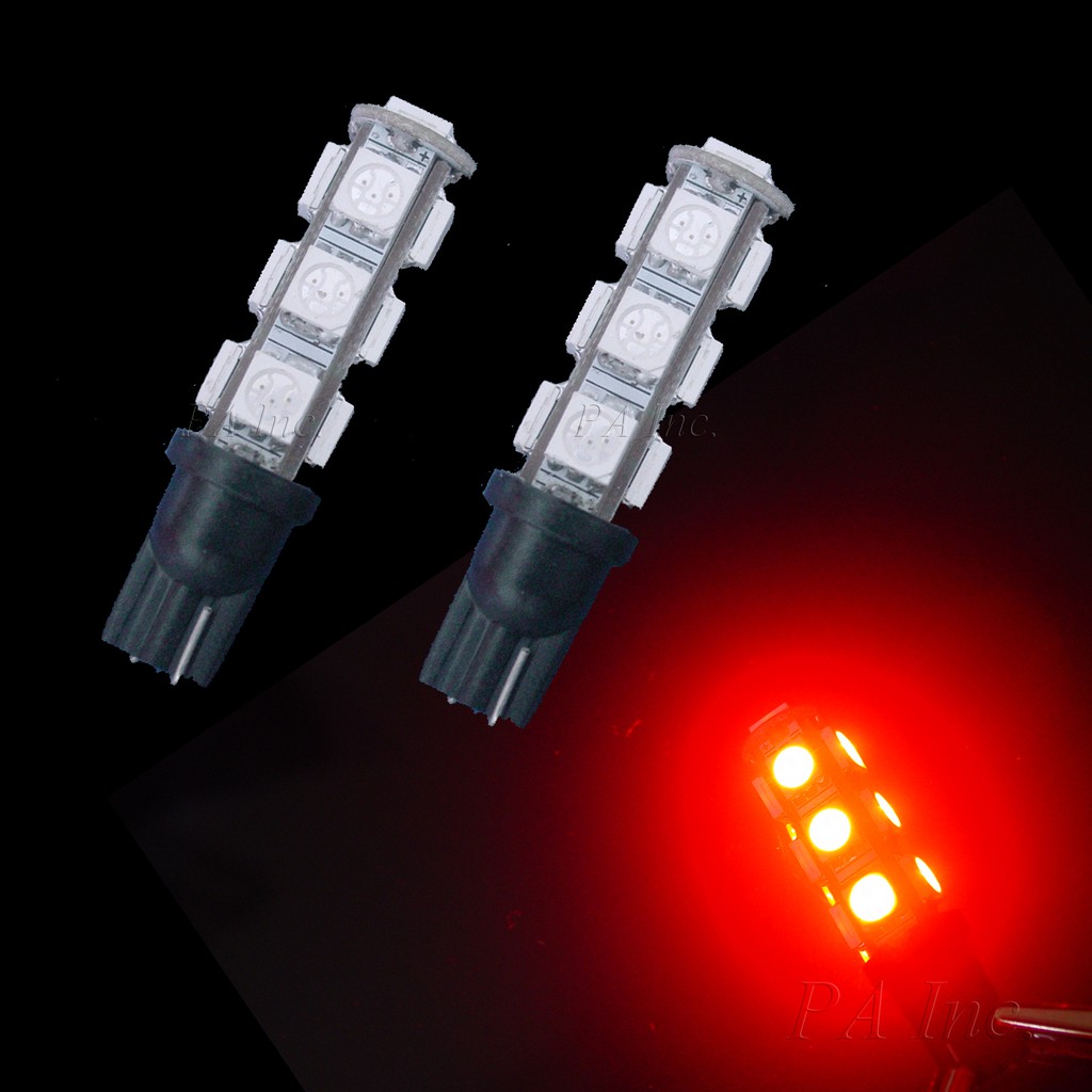 【PA LED】T10 紅光 13晶 39晶體 SMD LED 耐熱底座 小燈 方向燈 儀表燈 定位燈 室內燈 牌照燈