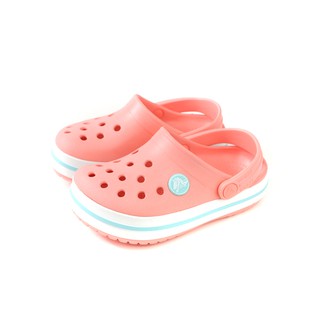 Crocs 涼鞋 休閒鞋 防水 雨天 珊瑚橘 童鞋 204537-7H5 no008