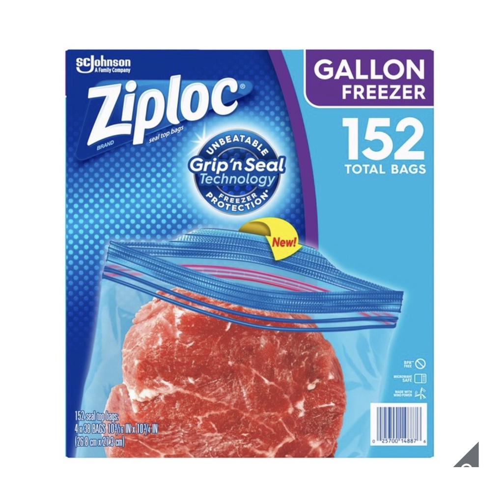 COSTCO 好事多 代購 Ziploc 雙層夾鏈冷凍保鮮袋 大 152入