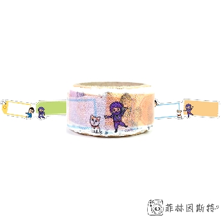 ROUND TOP 【 忍者對話框2 紙膠帶 】日本進口 masking DIY 裝飾膠帶 菲林因斯特