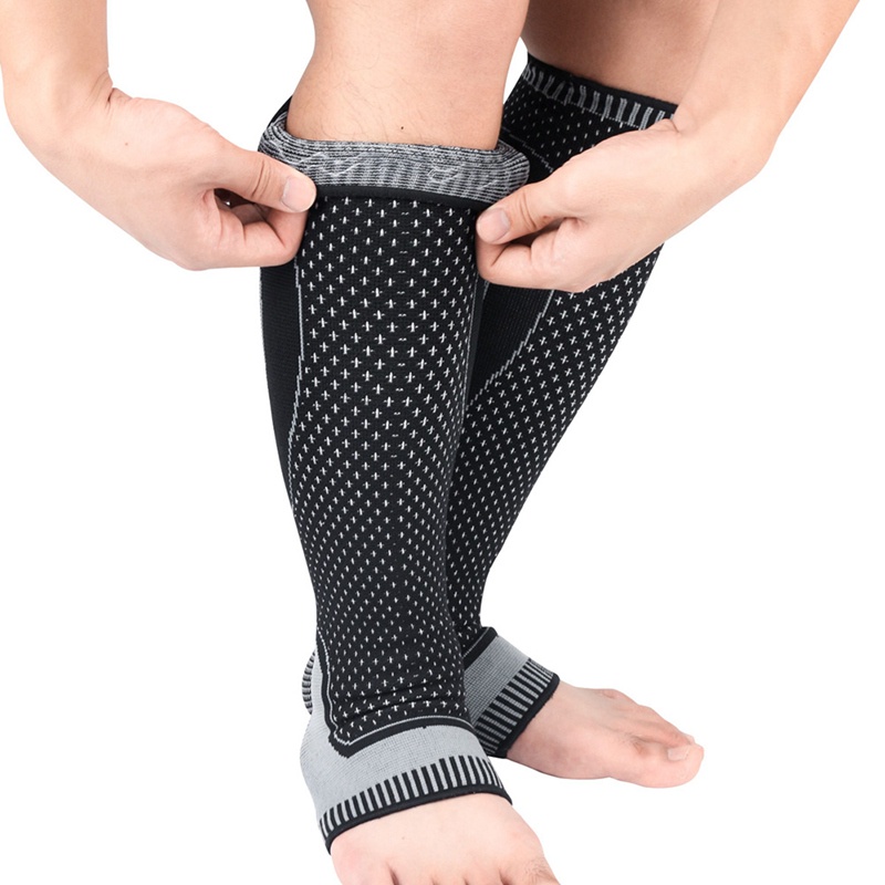 運動護小腿針織加長透氣壓力縮護腿套籃球足球登山護具 單只裝