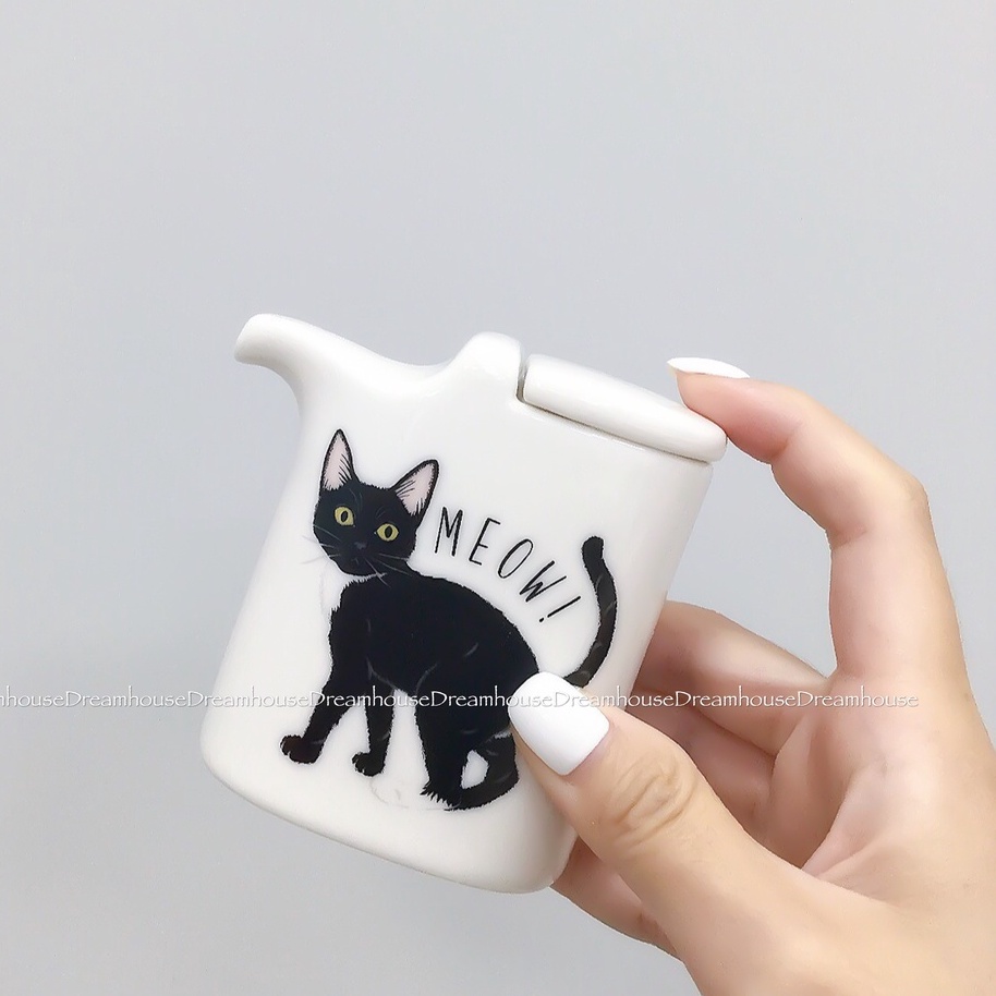 日本帶回 日本製 NEKO meow meow 貓咪 黑貓 陶瓷 醬油 醬油罐 醬油瓶 調味瓶 調味罐 醬油壺