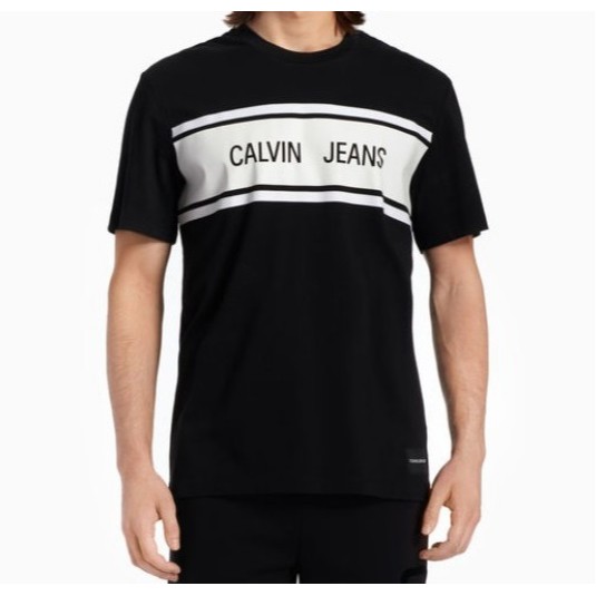 Calvin Klein 男生圓領短袖上衣 短袖文字T LOGO T 短T黑色 現貨 凱文克萊CK-41J7538
