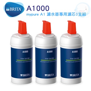 【BRITA】 On Line A1000櫥下長效型濾水系統專用濾心3支優惠組【台灣優水淨水生活館】