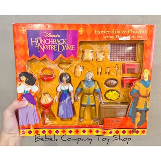 Mattel 1994年 鐘樓怪人 Disney hunchback 迪士尼 玩具 玩具組 加西莫多 愛斯梅達 古董玩具