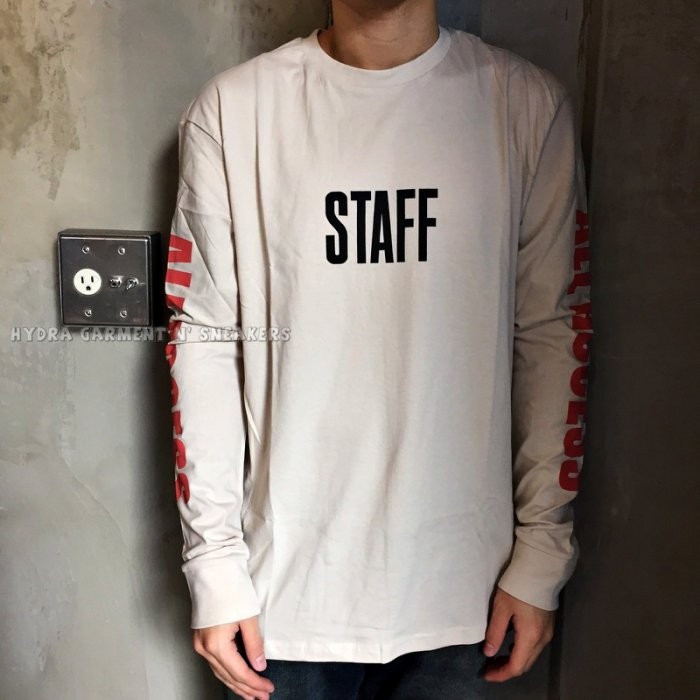 【HYDRA】Justin Bieber H&amp;M Purpose Tour L/S Tee 米白 小賈斯汀 Staff