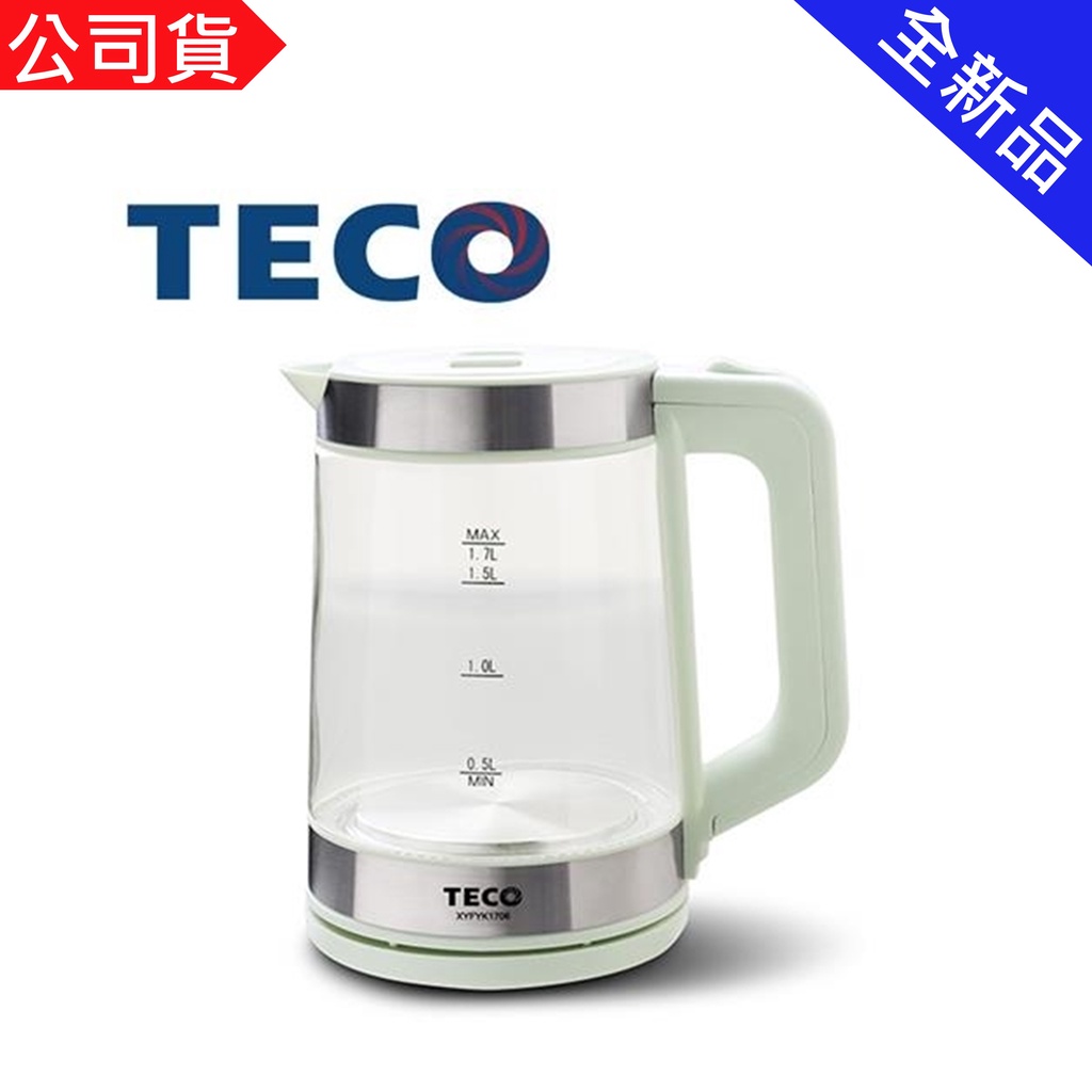 TECO 東元1.7L大容量玻璃快煮壺 XYFYK1706