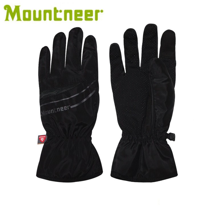 【Mountneer 山林 PRIMALOFT防水觸控手套《黑/灰》】12G08/防風/透氣/保暖/悠遊山水
