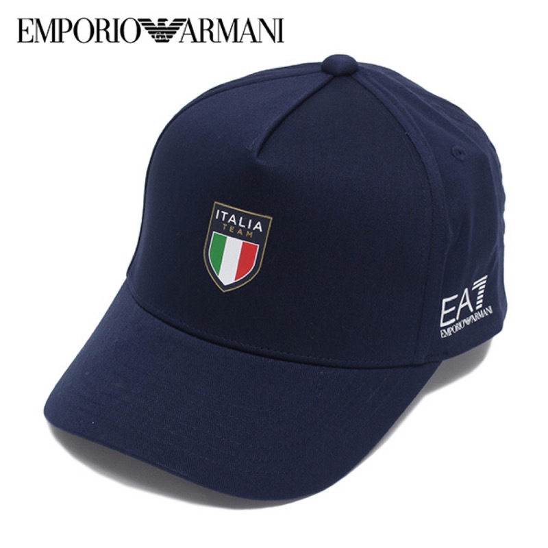 ✴Sparkle歐美精品✴ EA7 Emporio Armani 義大利🇮🇹球隊棒球帽 遮陽帽 帽子 深藍 現貨真品