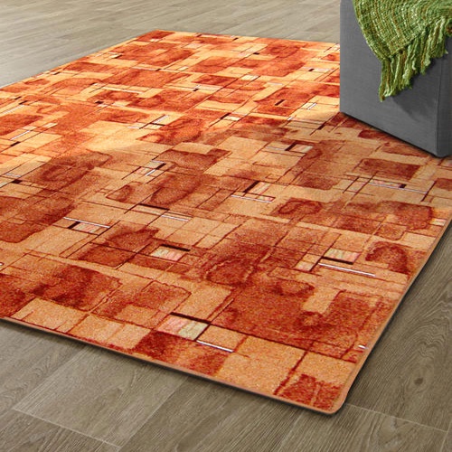 【范登伯格】星辰圈毛編織地毯-桔  100x150cm