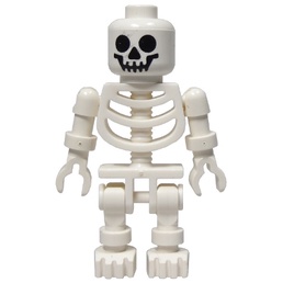 LEGO 樂高 白色 絕版 骷顱人 白骷髏 手可自由轉動 9473 79014 gen001