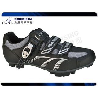 【新瑞興單車二館】EXUSTAR E-SM346B SPD登山車鞋 越野MTB競賽 黑色 (不附足釘)#YE1402