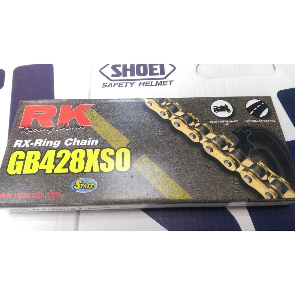 RK部品 RX-RING CHAIN MADE IN JAPAN 黃金油封鏈條  428目 132L