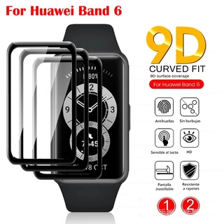華為手錶軟保護貼適用於Huawei Band 6全屏覆蓋黑邊熱彎膜華為 Band6智能手錶高清透明防水保護膜華為手環6膜