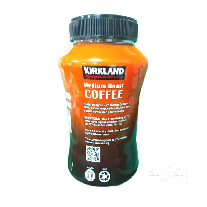 好市多 Kirkland 科克蘭 即溶咖啡粉 454公克/瓶 中度烘焙 小資 超便宜 早餐 順口 沖泡 【熊超人】