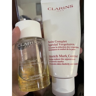 CLARINS克蘭詩 身體調和護理油+宛若新生除紋霜 妊娠油霜