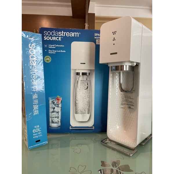 二手 【Sodastream】自動扣瓶氣泡水機 SOURCE(白色)