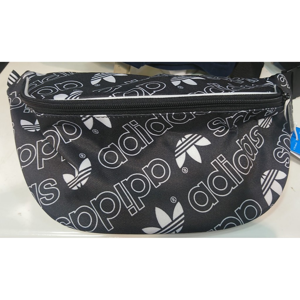 2018 八月 ADIDAS ORIGINALS WAISTBAG 愛迪達 腰包 側背包 斜背包 黑白 DH3366