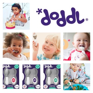 英國 Doddl 兒童學習二件組|寶寶界吃飯神器|人體工學餐具(綠|藍|粉)-公司貨