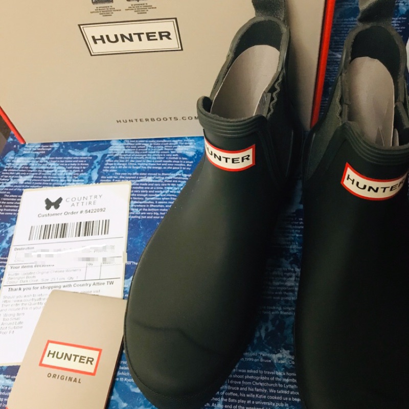 【零碼現貨】Hunter 短筒雨鞋 墨綠色 尺寸38