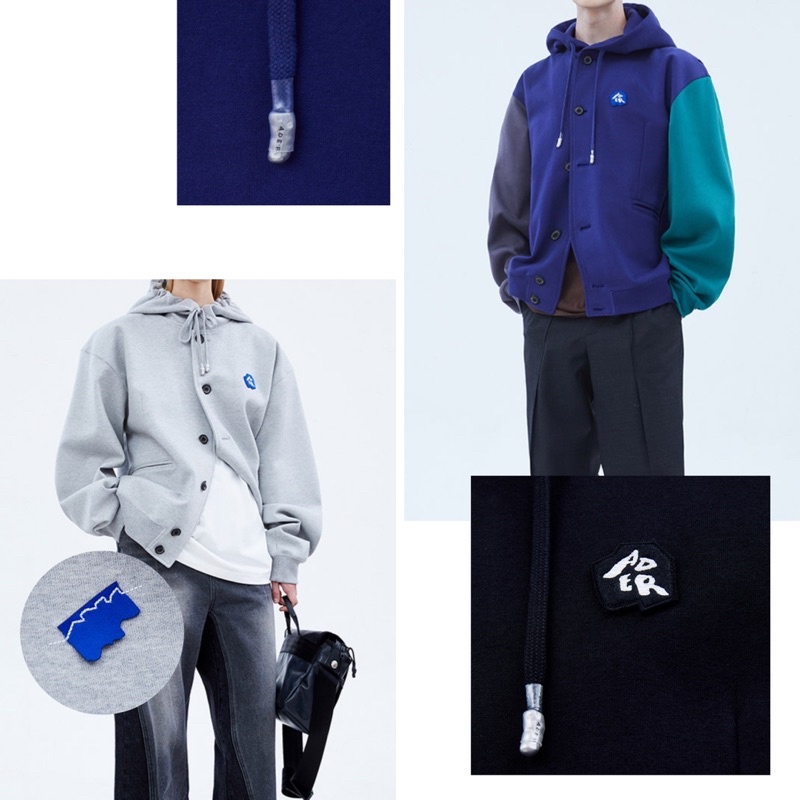 🇰🇷ADER ERROR代購Sculpture logo hood jacket 黑/灰/藍| 蝦皮購物