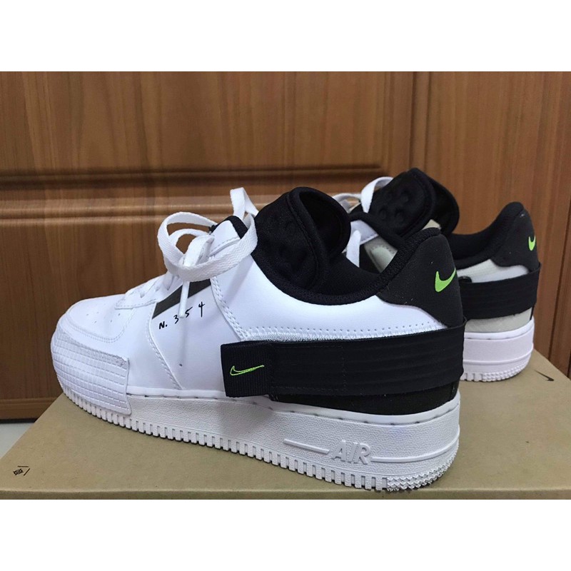 二手 8.5成新 NIKE Air Force 1 Type N.354 黑白 AF1 男款