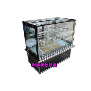 《利通餐飲裝置》瑞興 直玻銀飾條 方型蛋糕展示櫃 4尺展示冰箱