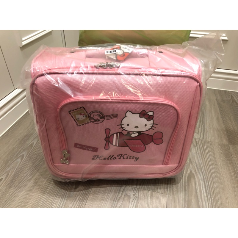 屈臣氏 Hello kitty 粉紅色 拉桿行李箱。登機箱