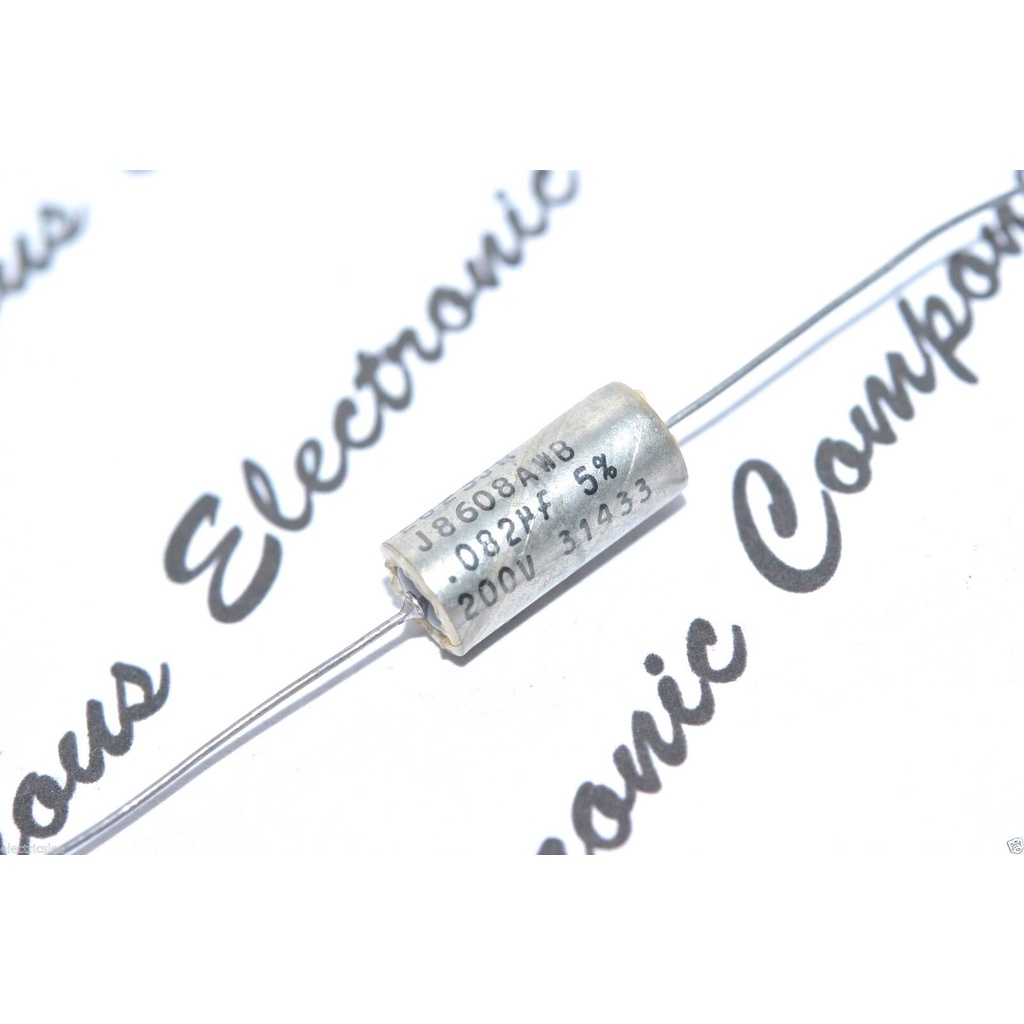 1個- KEMET 0.082uF 200V M39022/10 E823JR 5% 臥式軍規鉭質電容