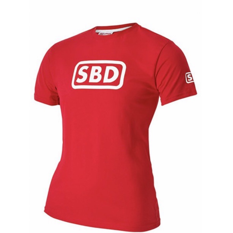 SBD 運動短袖T恤 紅白配色 XL 運動衣 健力 舉重 健身 服飾 潮流 時尚 二手