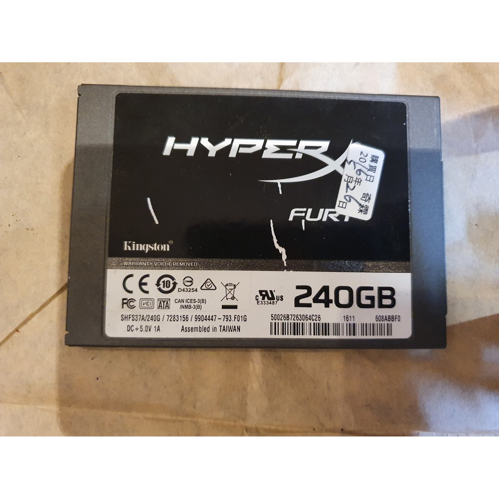 SSD 硬碟 金士頓 Kingston HYPERX 240GB