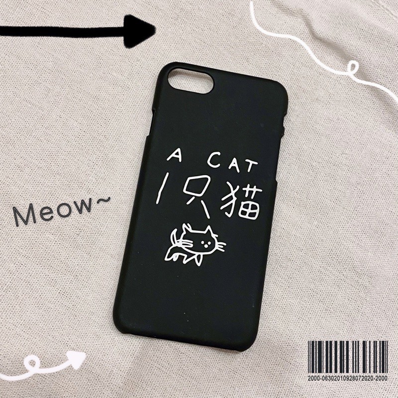 iphone7 一隻貓可愛卡通圖案手機殼