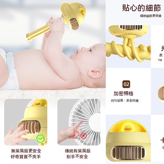 【現貨熱賣】新款嬰兒車風扇私模無葉八爪魚小傢電器靜音便攜迷你小風扇 QJ5O