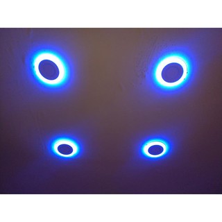 超薄型家用小內崁LED暖白+藍光投射燈三段控制