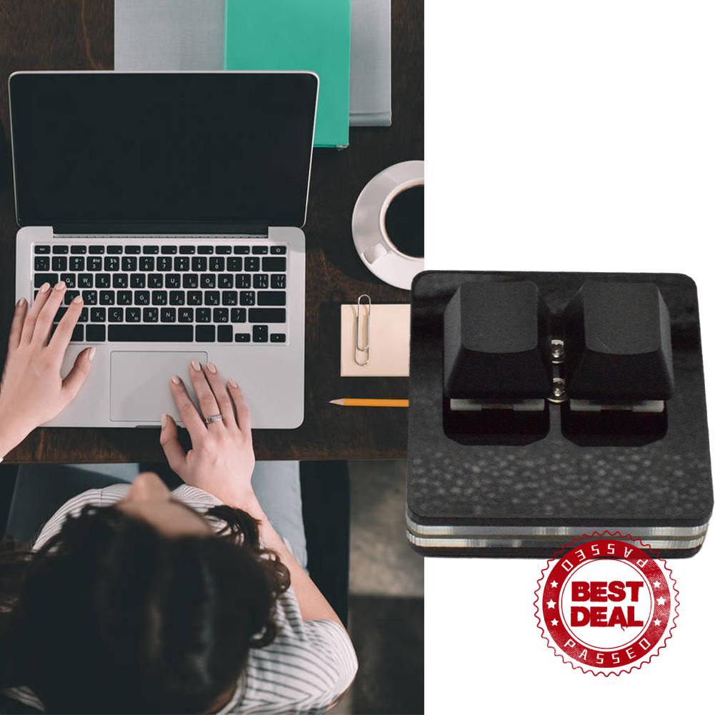 黑色 2 鍵鍵盤迷你鍵盤複製和粘貼 OSU 編程自定義 USB 鍵帽快捷 L9J4