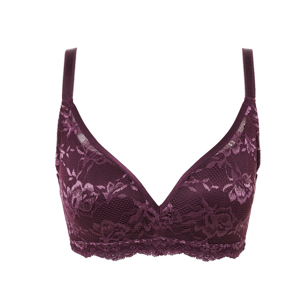黛安芬-自然美型系列 包覆美背無鋼圈 D罩杯內衣 紫紅色 11-1706 YQ