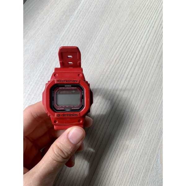 二手-CASIO 紅色 G-SHOCK PROTECTION 運動錶/手錶 #water 20bar resist防水錶