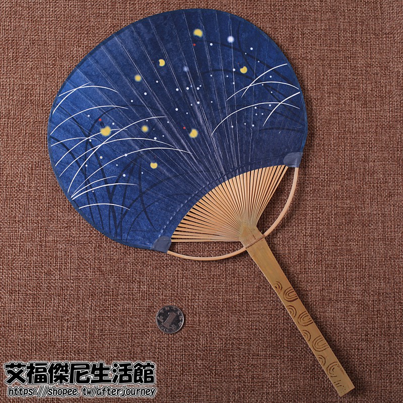 新款日本丸龜團扇和風日式扇子蒲扇螢火蟲之光 蝦皮購物