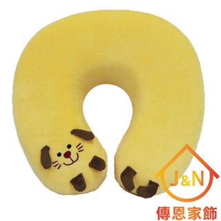 【J&N】卡哇依黃狗造型U型枕/2入(記憶綿材質)
