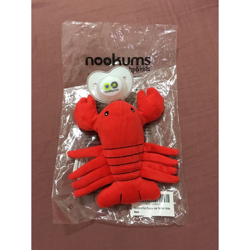 nookums 龍蝦造型  安撫奶嘴+娃娃