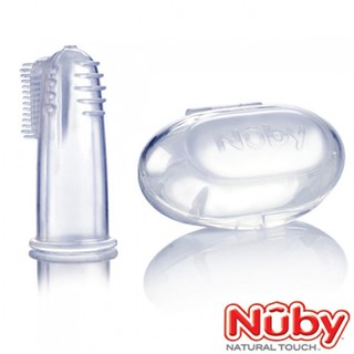 🍬原廠公司貨💛 Nuby 矽膠 指套 牙刷 (附儲存盒) 乳牙刷 矽膠指套牙刷 指套牙刷