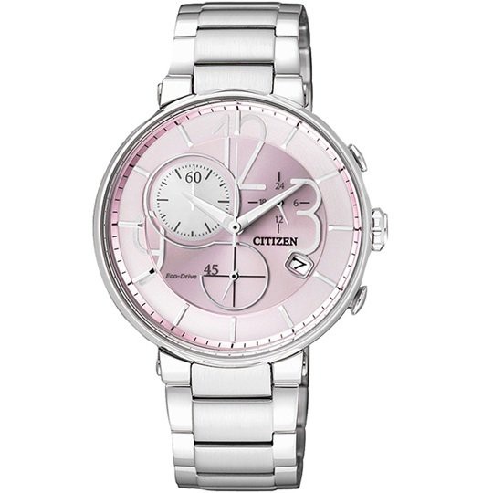 CITIZEN (FB1200-51X) Eco-Drive LADY'S 完美時尚光動能層次感腕錶 - 粉紅色