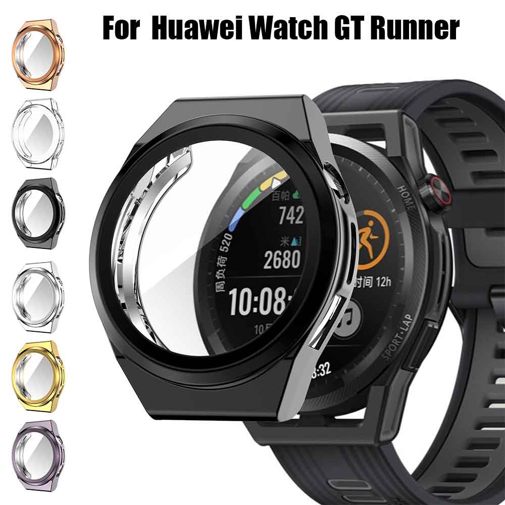 華為手錶 GT Runner 手錶蓋 TPU 全保護殼外殼智能手錶配件的保護套