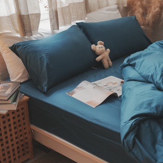 Life素色系列- 蔚藍 A3枕頭套一個 100%精梳棉(60支) 台灣製