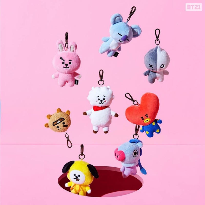 💕正版BT21 TATA COOKY KOYA VAN SHOOKY MANG RJ CHIMMY鑰匙圈玩偶吊飾絨毛吊飾