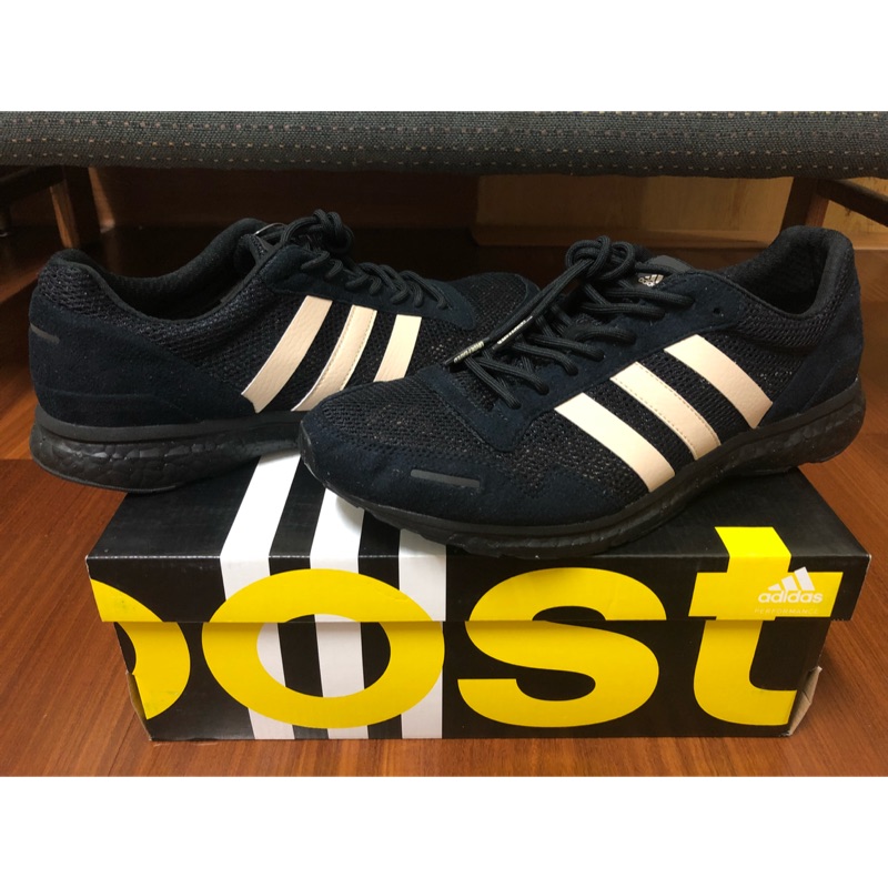 （專屬賣場) 🇬🇧全新US10.5 UNDEFEATED x adidas AdiZero Adios 3 全黑