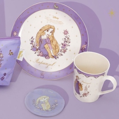 【日本進口正品】3COINS 迪士尼公主 馬克杯 咖啡杯 杯墊 盤子 餐盤 樂佩公主 灰姑娘 仙杜瑞拉【J-3C093】