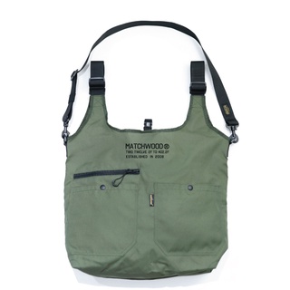 Matchwood Tank Reusable(Tote)Bag 環保手提斜背兩用購物托特袋 軍綠款 軍事風格 官方賣場